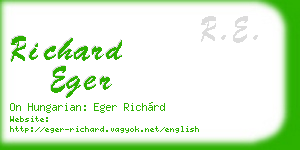 richard eger business card